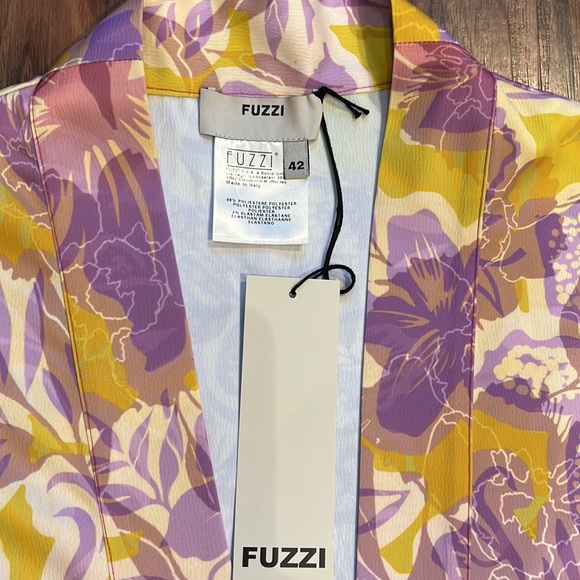 Fuzzi Long Gradient Print Satin Kimono - Picture 13 of 16